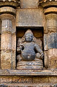 The great Chola temples of Tamil Nadu - The Airavatesvara temple of Darasuram.  Deity on the East face of the mandapa (Sankhanidhi). 